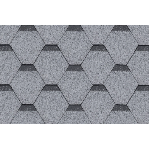 Gont Bitumiczny HEXAGONAL Szary 6826 MIDA Standard 3m2